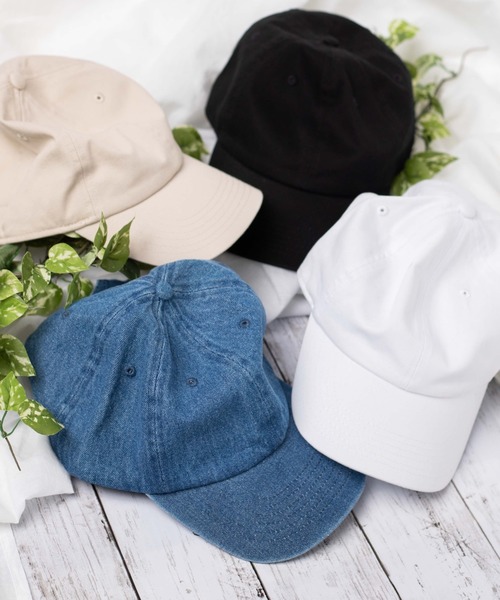 WEGO（ウィゴー）の「WEGO/プレーンLowCap（キャップ・メンズ・ホワイト/ブラック/ダークインディゴブルー/ライトベージュ・FREE）」の5枚目の写真