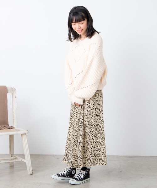 WEGO（ウィゴー）の「WEGO/透かしショートニット（ニット/セーター・レディース・ピンク/サックスブルー/アイボリー・FREE）」の18枚目の写真