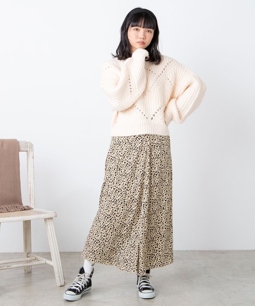 WEGO（ウィゴー）の「WEGO/透かしショートニット（ニット/セーター・レディース・ピンク/サックスブルー/アイボリー・FREE）」の16枚目の写真