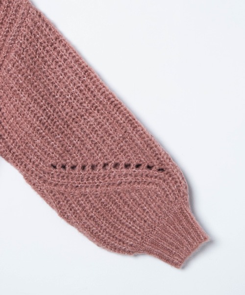 WEGO（ウィゴー）の「WEGO/透かしショートニット（ニット/セーター・レディース・ピンク/サックスブルー/アイボリー・FREE）」の19枚目の写真