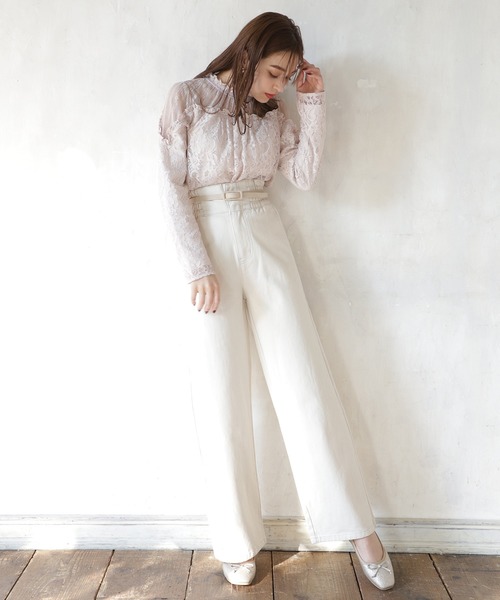 one after another NICE CLAUP（ワンアフターアナザーナイスクラップ）の「スタイルアップハイウエストパンツ（その他パンツ・レディース・ブラック/ネイビー/カーキ/アイボリー・SMALL/MEDIUM）」の8枚目の写真