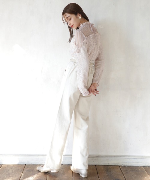 one after another NICE CLAUP（ワンアフターアナザーナイスクラップ）の「スタイルアップハイウエストパンツ（その他パンツ・レディース・ブラック/ネイビー/カーキ/アイボリー・SMALL/MEDIUM）」の9枚目の写真