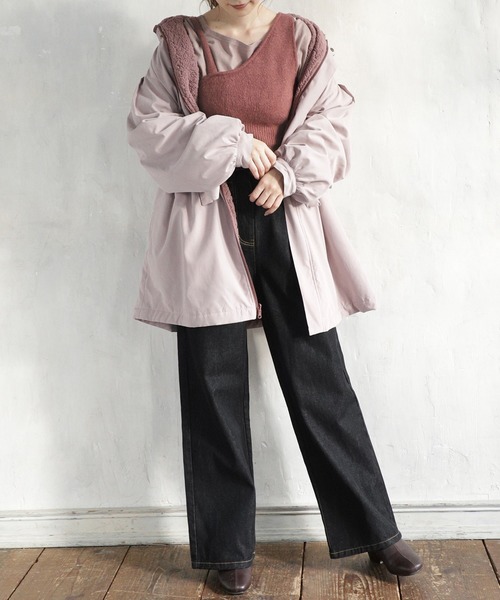 one after another NICE CLAUP（ワンアフターアナザーナイスクラップ）の「スタイルアップハイウエストパンツ（その他パンツ・レディース・ブラック/ネイビー/カーキ/アイボリー・SMALL/MEDIUM）」の13枚目の写真