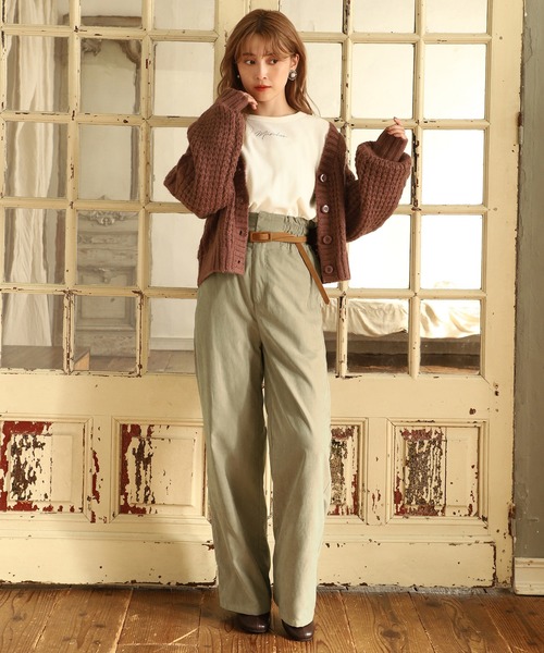 one after another NICE CLAUP（ワンアフターアナザーナイスクラップ）の「スタイルアップハイウエストパンツ（その他パンツ・レディース・ブラック/ネイビー/カーキ/アイボリー・SMALL/MEDIUM）」の22枚目の写真