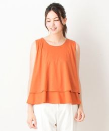 VIS | 重ねＡラインノースリーブプルオーバー(Tシャツ/カットソー)