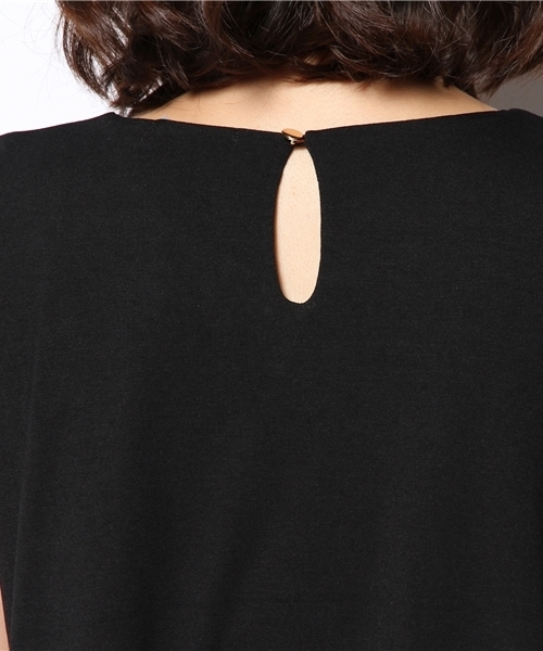 VIS(ビス)の「重ねAラインノースリーブプルオーバー(Tシャツ/カットソー・レディース・ブラック/ホワイト/オレンジ・MEDIUM)」の15枚目の写真