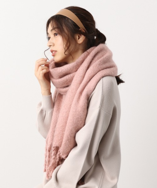 GLOBAL WORK（グローバルワーク）の「ボリュームフリンジストール/861706（マフラー・レディース・ホワイト/ダークブラウン/ブラウン/ライトピンク/ホワイト系その他2/ライトベージュ/グレー/ベージュ/ライトブルー/ベージュ系その他3・FREE）」の10枚目の写真