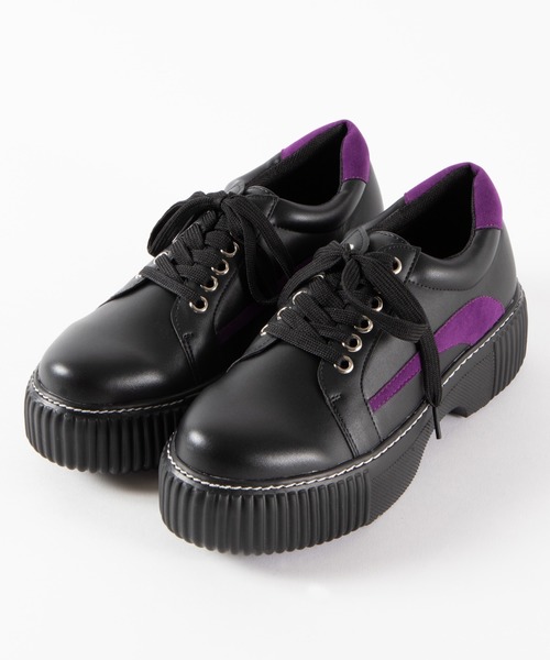 WEGO（ウィゴー）の「WEGO/ライトソール厚底スニーカー（スニーカー・レディース・ホワイト/ブラック/パープル/オレンジ・MEDIUM/LARGE）」の11枚目の写真