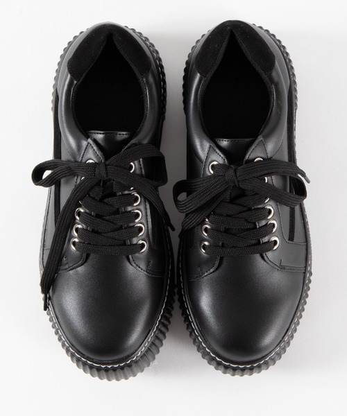 WEGO（ウィゴー）の「WEGO/ライトソール厚底スニーカー（スニーカー・レディース・ホワイト/ブラック/パープル/オレンジ・MEDIUM/LARGE）」の13枚目の写真