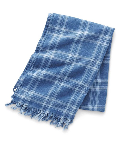 古着屋さんで見つけたような インディゴチェックストール ストール ショール Usedo ユーズド のファッション通販 Zozotown