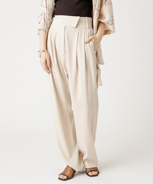 mystic（ミスティック）の「ハイウエストタックテーパードパンツ