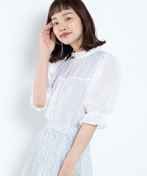 WEGO | WEGO/フリルハイネック5分袖ブラウス(シャツ/ブラウス)