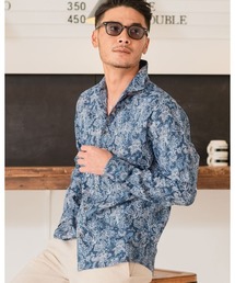 GOSTAR DE FUGA | 『GOSTAR DE FUGA』ペイズリー総柄ワイドカラー長袖シャツ(シャツ/ブラウス)