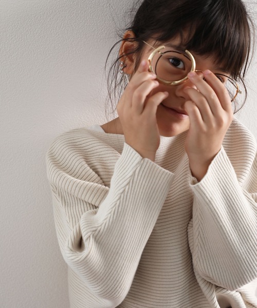 classicalelf（クラシカルエルフ）の「キッズ ドルマンスリーブボートネックリブニット(長袖)（ニット/セーター・キッズ・モカ/アイボリー/ベージュ/ブラック・140/150/130）」の13枚目の写真