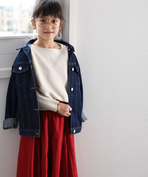 classicalelf（クラシカルエルフ）の「キッズ ドルマンスリーブボートネックリブニット(長袖)（ニット/セーター・キッズ・モカ/アイボリー/ベージュ/ブラック・140/150/130）」の18枚目の写真