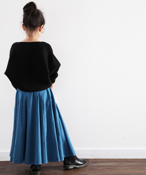 classicalelf（クラシカルエルフ）の「キッズ ドルマンスリーブボートネックリブニット(長袖)（ニット/セーター・キッズ・モカ/アイボリー/ベージュ/ブラック・140/150/130）」の22枚目の写真