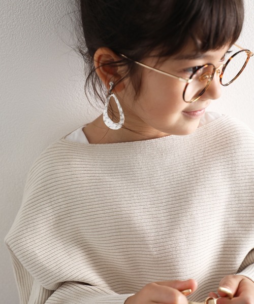 classicalelf（クラシカルエルフ）の「キッズ ドルマンスリーブボートネックリブニット(長袖)（ニット/セーター・キッズ・モカ/アイボリー/ベージュ/ブラック・140/150/130）」の9枚目の写真