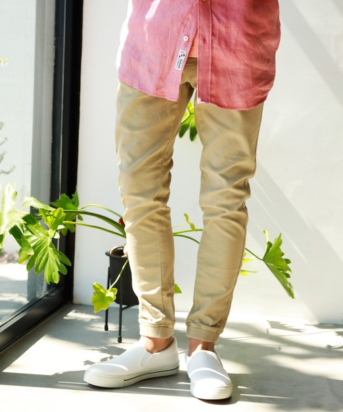 BAYFLOW（ベイフロー）の「コットンリネンメッシュリブパンツ（その他パンツ・メンズ・カーキ/ネイビー/ベージュ・MEDIUM/SMALL/LARGE）」の2枚目の写真