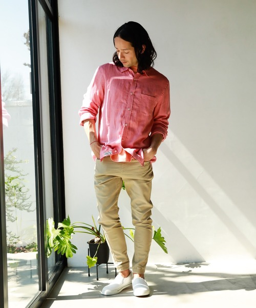 BAYFLOW（ベイフロー）の「コットンリネンメッシュリブパンツ（その他パンツ・メンズ・カーキ/ネイビー/ベージュ・MEDIUM/SMALL/LARGE）」の20枚目の写真