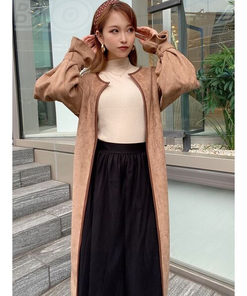 RESEXXY（リゼクシー）の「スエードタッチコート（その他アウター・レディース・ベージュ/ブラウン/カーキ・FREE）」の11枚目の写真