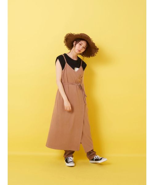 Now me. by NYLON JAPAN（ナウミーバイナイロンジャパン）の「【市川美織コラボ】カシュクールデザインワン（ワンピース・レディース・ブラック/ブラウン・FREE）」の14枚目の写真
