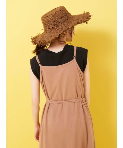 Now me. by NYLON JAPAN（ナウミーバイナイロンジャパン）の「【市川美織コラボ】カシュクールデザインワン（ワンピース・レディース・ブラック/ブラウン・FREE）」の5枚目の写真