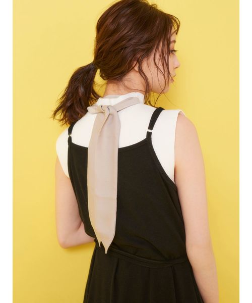 Now me. by NYLON JAPAN（ナウミーバイナイロンジャパン）の「【市川美織コラボ】カシュクールデザインワン（ワンピース・レディース・ブラック/ブラウン・FREE）」の16枚目の写真