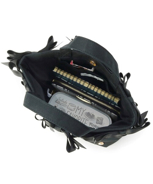 couture brooch（クチュールブローチ）の「【メニーリボンシリーズ】メニーリボントート（トートバッグ・レディース・ブラック/ベージュ/サンドベージュ・00）」の8枚目の写真