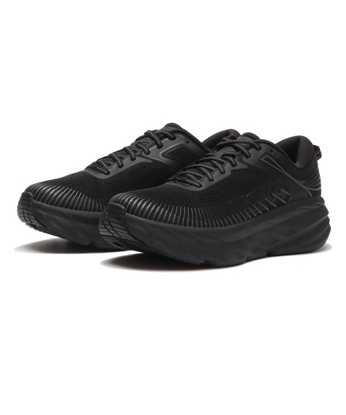 HOKA（ホカ）の「BONDI 7 1110518（スニーカー・メンズ・ブラック×ブラック・25.5cm/26.5cm/27.5cm/28.5cm/30.0cm/25.0cm/26.0cm/27.0cm/28.0cm/29.0cm）」の6枚目の写真