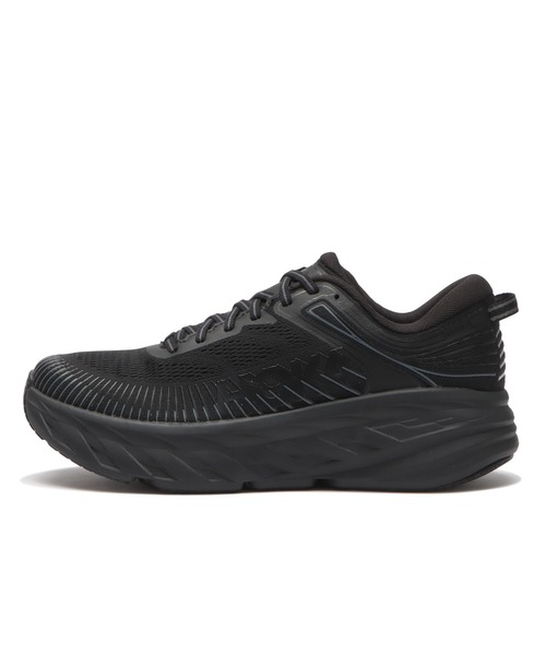 HOKA（ホカ）の「BONDI 7 1110518（スニーカー・メンズ・ブラック×ブラック・25.5cm/26.5cm/27.5cm/28.5cm/30.0cm/25.0cm/26.0cm/27.0cm/28.0cm/29.0cm）」の8枚目の写真