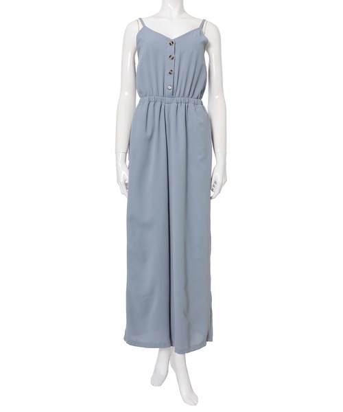 fifth（フィフス）の「フロントボタンキャミオールインワン（つなぎ/オールインワン・レディース・ライトブルー/ブラック・MEDIUM）」の7枚目の写真