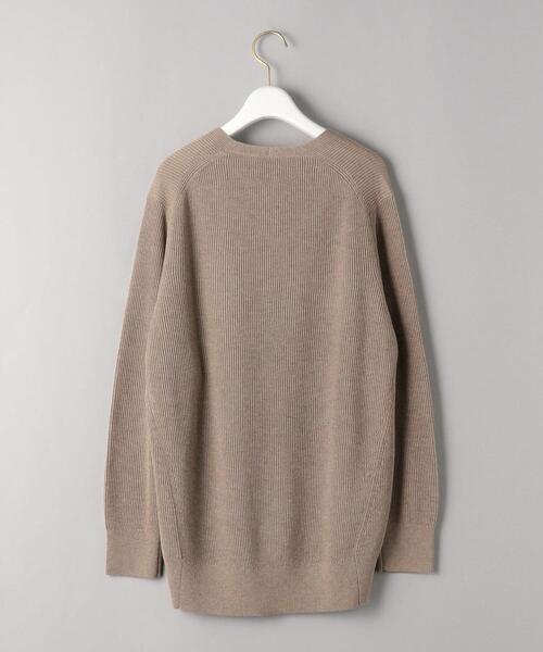 BEAUTY&YOUTH UNITED ARROWS（ビューティーアンドユースユナイテッドアローズ）の「BY 畦ディープVネックロングスリーブニットプルオーバー -ウォッシャブル-（ニット/セーター・レディース・モカ/ブラック/オフホワイト・FREE）」の17枚目の写真