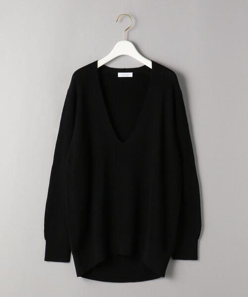 BEAUTY&YOUTH UNITED ARROWS（ビューティーアンドユースユナイテッドアローズ）の「BY 畦ディープVネックロングスリーブニットプルオーバー -ウォッシャブル-（ニット/セーター・レディース・モカ/ブラック/オフホワイト・FREE）」の20枚目の写真