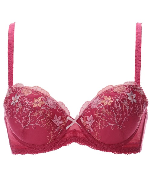 AMOSTYLE BY Triumph(アモスタイルバイトリンプ)の「フラワータトゥーチュール 3/4カップブラ ブラ&ショーツセット【B,C,Dカップ】AMST252 WHU + Mini JX(ブラ&ショーツ・レディース・ブルー/ピンク/ホワイト・C70/B65/C65/B70/C75/D75/D70/D65/B75)」の3枚目の写真