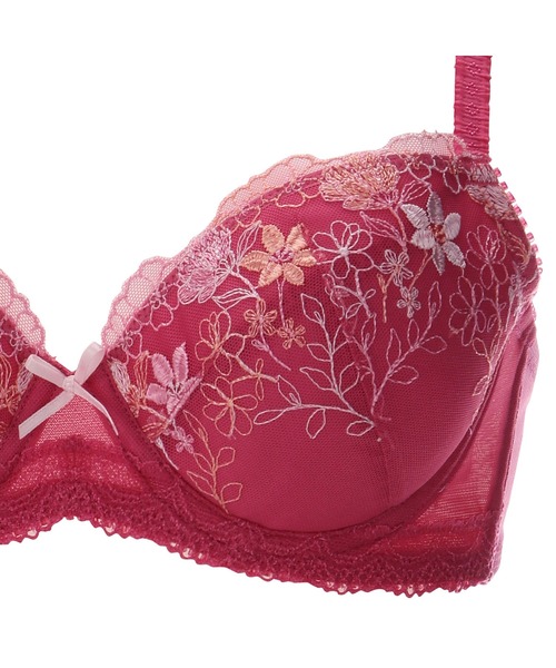 AMOSTYLE BY Triumph(アモスタイルバイトリンプ)の「フラワータトゥーチュール 3/4カップブラ ブラ&ショーツセット【B,C,Dカップ】AMST252 WHU + Mini JX(ブラ&ショーツ・レディース・ブルー/ピンク/ホワイト・C70/B65/C65/B70/C75/D75/D70/D65/B75)」の6枚目の写真