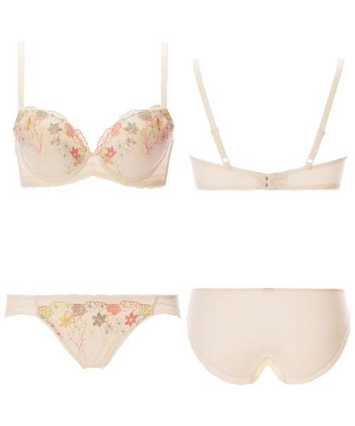 AMOSTYLE BY Triumph(アモスタイルバイトリンプ)の「フラワータトゥーチュール 3/4カップブラ ブラ&ショーツセット【B,C,Dカップ】AMST252 WHU + Mini JX(ブラ&ショーツ・レディース・ブルー/ピンク/ホワイト・C70/B65/C65/B70/C75/D75/D70/D65/B75)」の8枚目の写真