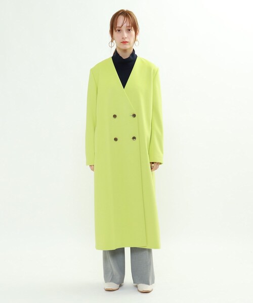 【美品】INDIVI　インディヴィ　スーパービーバーノーカラーコート Yahoo!オークション - インディヴィ INDIVI スーパービーバー