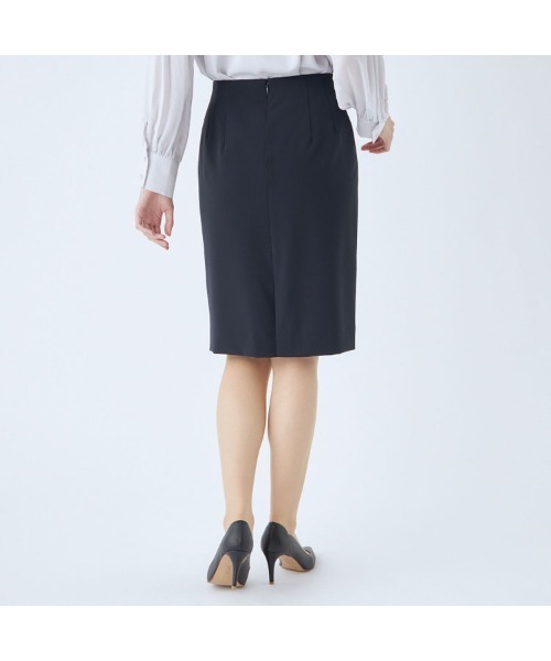 SUIT SELECT（スーツセレクト）の「【セットアップ対応】【おうちで洗えるストレッチ】タイトスカート（スーツスカート・レディース・ネイビー・11号/9号/15号/5号/13号/7号/17号/19号）」の3枚目の写真