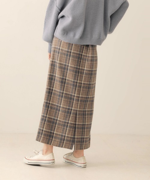 Bab（バブ）の「【WEB限定】チェックタイトスカート（スカート・レディース・ネイビー/ブラウン・38）」の5枚目の写真