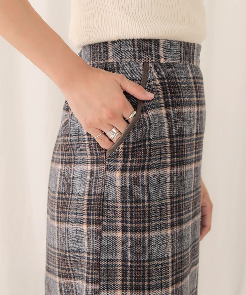 Bab（バブ）の「【WEB限定】チェックタイトスカート（スカート・レディース・ネイビー/ブラウン・38）」の16枚目の写真