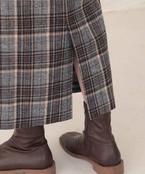 Bab（バブ）の「【WEB限定】チェックタイトスカート（スカート・レディース・ネイビー/ブラウン・38）」の19枚目の写真