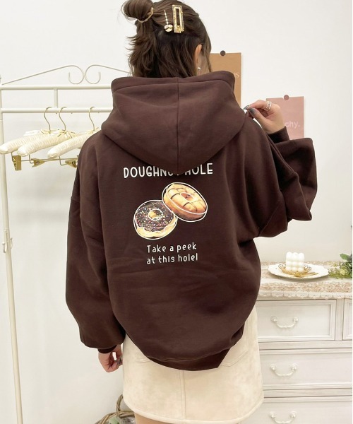 apres jour（アプレジュール）の「アソートフーディー【ZOZOTOWN限定アイテム】（パーカー・レディース・アイボリー/ホワイト系その他/ブラック/クリーム/ダークブルー/ミント/ブラック系その他/ダークブラウン/ラベンダー/スモークピンク・フリー/X-LARGE）」の2枚目の写真