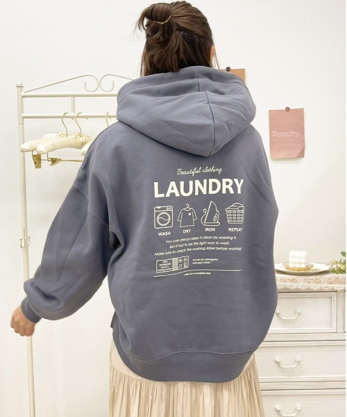 apres jour（アプレジュール）の「アソートフーディー【ZOZOTOWN限定アイテム】（パーカー・レディース・アイボリー/ホワイト系その他/ブラック/クリーム/ダークブルー/ミント/ブラック系その他/ダークブラウン/ラベンダー/スモークピンク・フリー/X-LARGE）」の8枚目の写真