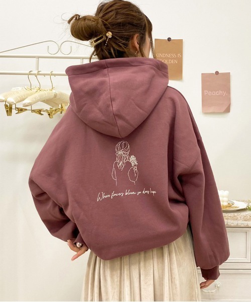 apres jour（アプレジュール）の「アソートフーディー【ZOZOTOWN限定アイテム】（パーカー・レディース・アイボリー/ホワイト系その他/ブラック/クリーム/ダークブルー/ミント/ブラック系その他/ダークブラウン/ラベンダー/スモークピンク・フリー/X-LARGE）」の10枚目の写真