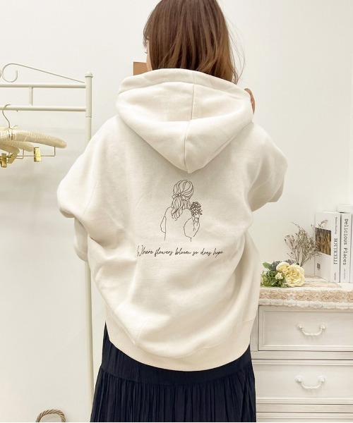 apres jour（アプレジュール）の「アソートフーディー【ZOZOTOWN限定アイテム】（パーカー・レディース・アイボリー/ホワイト系その他/ブラック/クリーム/ダークブルー/ミント/ブラック系その他/ダークブラウン/ラベンダー/スモークピンク・フリー/X-LARGE）」の6枚目の写真