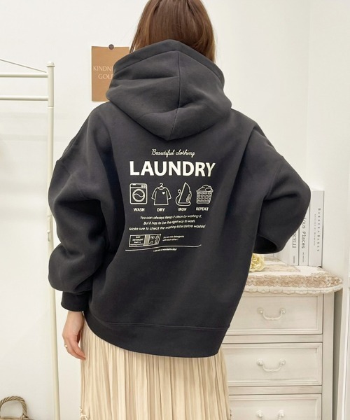 apres jour（アプレジュール）の「アソートフーディー【ZOZOTOWN限定アイテム】（パーカー・レディース・アイボリー/ホワイト系その他/ブラック/クリーム/ダークブルー/ミント/ブラック系その他/ダークブラウン/ラベンダー/スモークピンク・フリー/X-LARGE）」の5枚目の写真