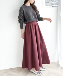 classicalelf | ふわり、たっぷりフレア。リラックスコットンリネンスカート(スカート)