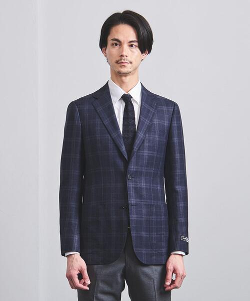SOVEREIGN ソブリン チェック テーラードジャケット　カシミア混 SOVEREIGN ソブリン チェック テーラードジャケット カシミア混