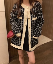 meJane | チェック柄ツイードカーディガン(カーディガン/ボレロ)