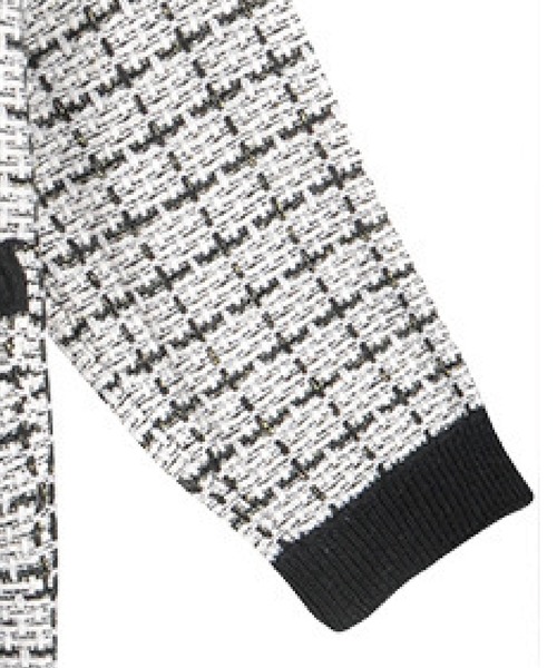 meJane（ミージェーン）の「チェック柄ツイードカーディガン（カーディガン/ボレロ・レディース・ホワイト/ブラック・FREE）」の5枚目の写真